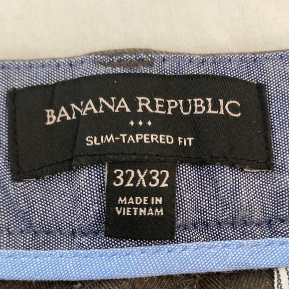 Banana Republic Slim-Tapered Gray Dress Pants - Size 32/32 - Picture 2 of 2